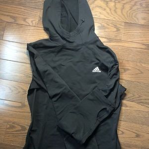 Adidas black climawarm hoodie, medium